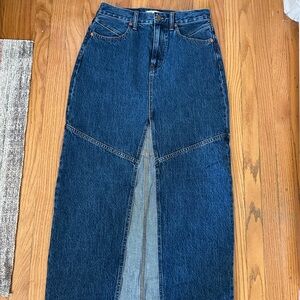 Madewell Dark Blue Denim Skirt